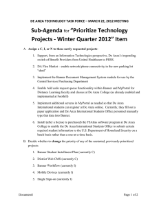 Prioritize Technology Projects - Winter Quarter 2012