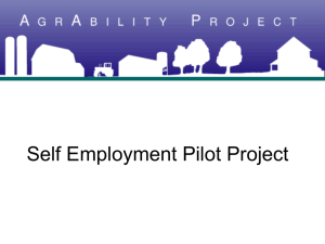 Self Employment Pilot Project