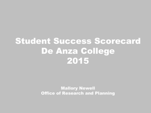 Student Scorecard Presentation - Fall 2015