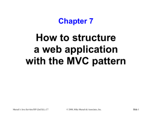 How to structure a web application with the MVC pattern Chapter 7