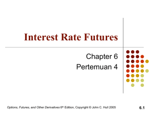 Interest Rate Futures Chapter 6 Pertemuan 4 6.1