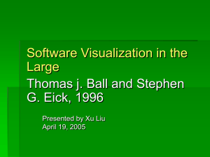 Software Visualization in the Large Thomas j. Ball and Stephen G. Eick, 1996