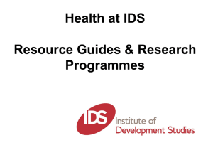 Health at IDS [PPT 798.50KB]