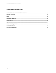 Lab Content Worksheet