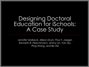 Designing Doctoral Education for iSchools: A Case Study