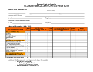 Academic Program Articulation Advising Guide Form