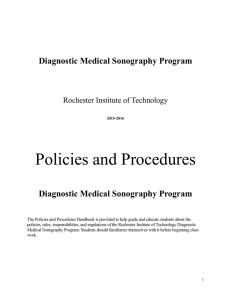 Diagnostic Medical Sonography Policies and Procedures Handbook