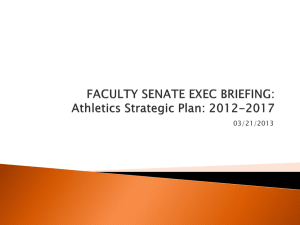 Athletics Strategic Plan: 2012-2017
