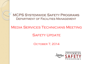 Safety Presentation to Media Service Technicians