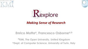 Making Sense of Research Enrico Motta , Francesco Osborne