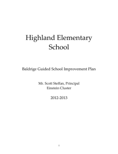 2012 - 2013 School Improvement Plan