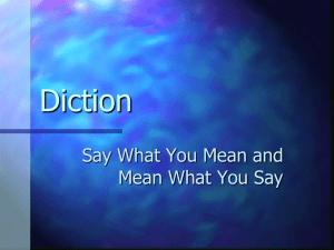 Diction, Syntax, Tone ppt