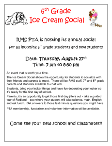 6 Grade Ice Cream Social
