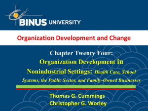 in : Organization Development and Change Chapter Twenty Four: