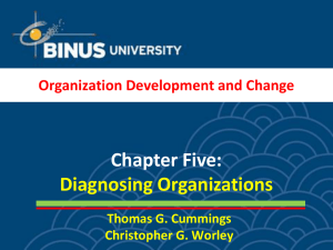 Chapter Five: Diagnosing Organizations Organization Development and Change Thomas G. Cummings