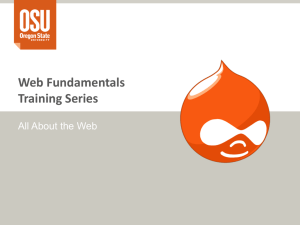 Web Fundamentals Training Series All About the Web