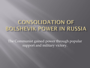 Consolidation of Communist Russia