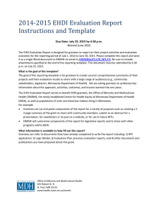 2014-2015 EHDI Evaluation Report Instructions and Template (Word file)
