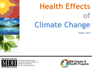 Health Effects of Climate Change Slide Set (PPT: 735KB/15 pages)