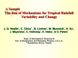 The Zoo of Mechanisms for Tropical Rainfall Variability and Change.