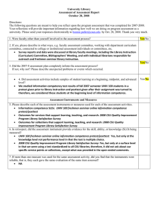 library Assessment of Assessment Questions 2007-08