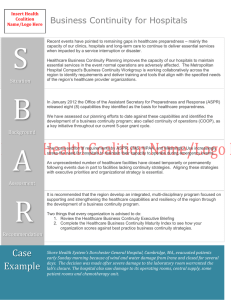 SBAR Hospitals (Word: 56K/1 page)