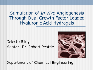 In Vivo Through Dual Growth Factor Loaded Hyaluronic Acid Hydrogels Celeste Riley