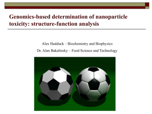 Genomics-based determination of nanoparticle toxicity: structure-function analysis