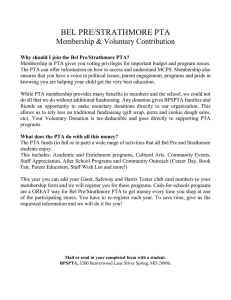 BEL PRE/STRATHMORE PTA Membership &amp; Voluntary Contribution