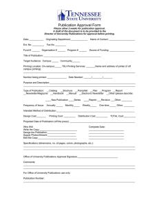 Publication Approval Form