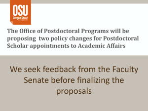 The Office of Postdoctoral Programs will be