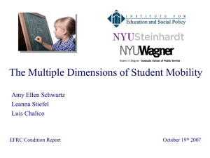 "Student Mobility Among New York City Elementary and Middle School Students: Types of Mobility and Relationships to Performance"