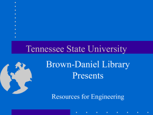 Tennessee State University Brown-Daniel Library Presents Resources for Engineering
