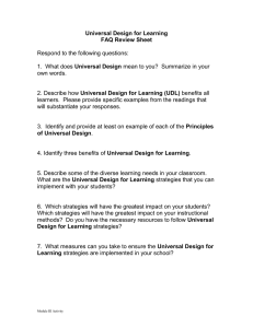 Universal Design for Learning FAQ Review Sheet  Respond to the following questions: