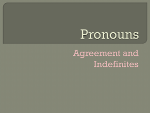 Pronouns Indefinite Power Point