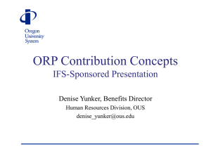ORP Contribution Concepts