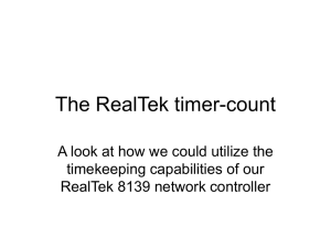 The RealTek timer-count A look at how we could utilize the