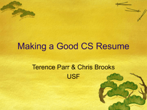 How-to-write-a-CS-resume Workshop