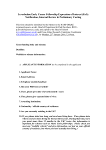 Leverhulme Fellowship Application Notification [DOCX 23.14KB]
