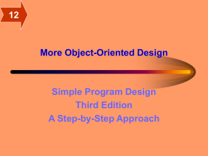 More Object-Oriented Design Simple Program Design Third Edition A Step-by-Step Approach