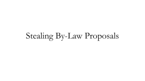 Stealing By-Law Proposals