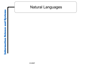 Natural Languages © 2007