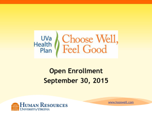 Open Enrollment Benefits Review - Sept 30, 2015