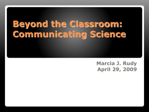 Powerpoint Presentation: Science and Art intersect and communicate science process and inquiry