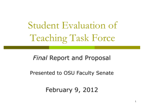 Student Evaluation of Teaching (SET) Task Force PowerPoint