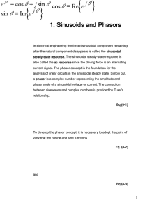 1. Sinusoids and Phasors