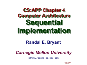 Sequential Implementation CS:APP Chapter 4 Computer Architecture
