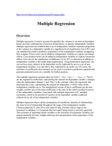 Multiple Regression Overview