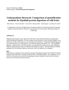 Undergraduate Research: Comparison of quantification