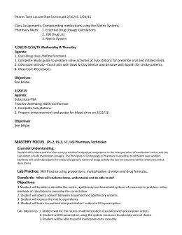 Printables Pharmacy Technician Math Worksheets pharmacy technician math worksheets pharm tech lesson plan doc 2 18 19 15